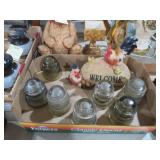 COLLECTION OF VTG GLASS INSULATORS AND MISC