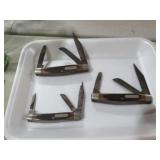 (3) OLD TIMER USA VINTAGE POCKET KNIVES