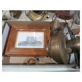 COLLECTION OF BRASS OIL LANTERN AND MISC