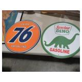 (2) 12IN ROUND SINCLAIR AND UNION 76 ADV SIGNS