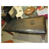 BLACK PADDED SEAT BENCH