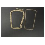 (2) 14K GOLD CHAINS - 3 GRAMS TOTAL