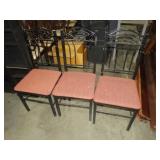 (3) METAL PADDED SEAT CHAIRS
