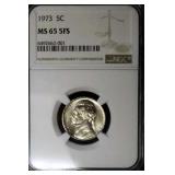 1973 P JEFFERSON NICKEL NGC MS65 5FS