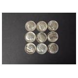 (9) PROOF ROOSEVELT DIMES