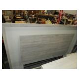 MC QUEEN WOOD W/ LUCITE LIGHTED BACK PANEL W/RAILS