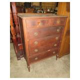 ANT MAHOGANY 5 DR CHEST