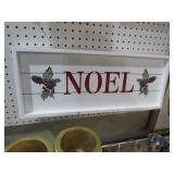 FRAMED NOEL CHRISTMAS WOOD SIGN