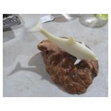 JOHN PERRY DOLPHIN ON BURLWOOD & CRYSTAL CLAM