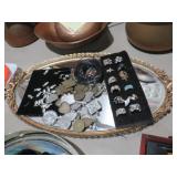 PLATEAU MIRROR WITH RINGS, CHARMS, AND ETC