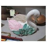 VINTAGE MARKED USA SWAN PLANTER