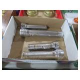 4 VTG METAL FLASHLIGHTS