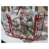 METAL SNOWMAN FIRE SCREEN