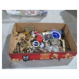 COLLECTION OF PINS, BADGES, MISC