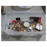 SM TOTE FULL OF PINS, MILITARY MISC