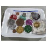 COLLECTION OF TOKENS, MADALLIONS, COMM. COINS