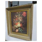 GOLD ORNATE FRAMED OIL ON CANVAS STILL LIFE