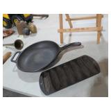 LODGE CAST IRON T125 12" SKILLET & CORN STICK PAN