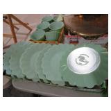 6 JADITE PIONEER WOMEN SCALLOPED EDGE PLATES