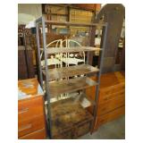 METAL AND WOOD FRAMED SHELF