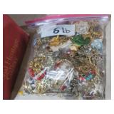 6LB BAG ESTATE AND COSTUME JEWELRY