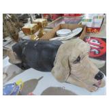 CONCRETE HOUND DOG LARGE STATUE