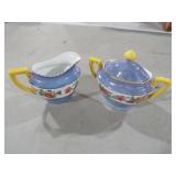 BARVARIA HANDPAINTED CREAM AND SUGAR SET