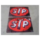 PAIR OF STP ADVERTISEMENT SIGNS METAL