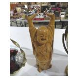WOOD CARVED BUDDHA STATUE