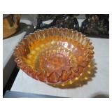 FLUTED THUMBPAINT CARNIVAL BOWL