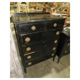 PAINTED WOOD 6 DR CHEST
