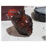 UNIQUE GLASS INDIAN HEAD PERFUME BOTTLE