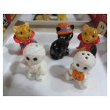 COLL OF CAT AND DOG GHOST HALLOWEEN S & P SHAKERS