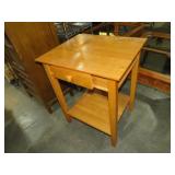 SOLID WOOD 1 DR TIERED TABLE