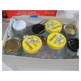 COLLLECTION OF CLEAR JARS AND CANISTERS