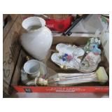 COLLECTION OF VASE, BELLS, TRINKET DISH