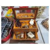 COLL OF ESTATE JEWELRY WITH  JEWELRY BOX