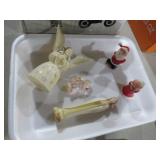 COLLECTION OF FIGURIES AND CHRISTMAS ITEMS