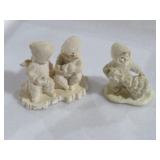 (2) MINIATURE DEPARTMENT 56 CAST IRON SNOW BABYS