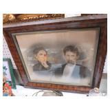 BURLWOOD FRAMED ANTIQUE COLOR PHOTO