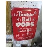 METAL TOOTSIE ROLL POPS ADV SIGN