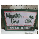 METAL MOUNTAIN DEW ADV SIGN