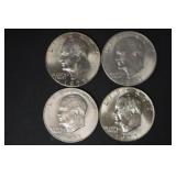 (2) 1971 & (2) 1977 IKE DOLLARS