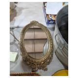 VTG HOME INTERIOR GOLD WALL MIRROR