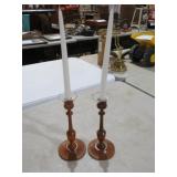 PAIR OF MC CANDLEHOLDERS