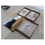 COLLECTION OF FRAMED AND CROSS STITCH PCS