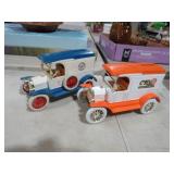 (2) DIESCAST CRS AMICO DELIVERY TRUCK BANKS