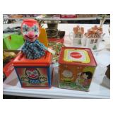 (2) METAL VINTAGE CHARLIE BROWN AND JACK IN BOXES