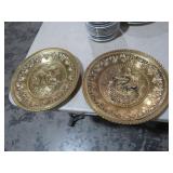 (2) BRASS LIKE HANGING SHIP DECOR