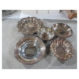 COLLECTION OF SILVER PLATE SERVING PCS